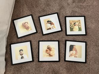 Set Of 6 Black Frames 