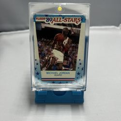 Fleer 1989 All-Stars Michael Jordan #3 Sticker Chicago Bulls Basketball