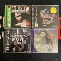 Resident Evil 1-3 And Dino Crisis Game Lot