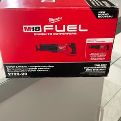 New Milwaukee Fuel  SÚPER SAWZALL- Reciprocating Saw 2722-20 Tool Only And Only Pick Up 