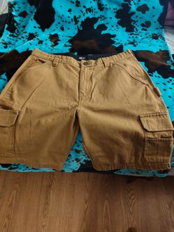 Dickies Canvas Cargo Shorts Brown Men's Multiple Pockets Workwear