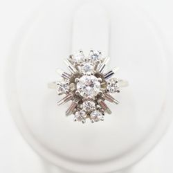 14k gold 0.75ctw vs diamond cocktail ring