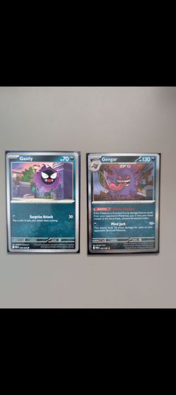 Pokemon Cards (Gastly & Gengar)