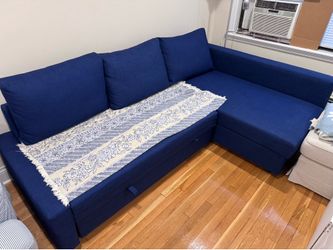 Blue Sofa Bed w/ Storage