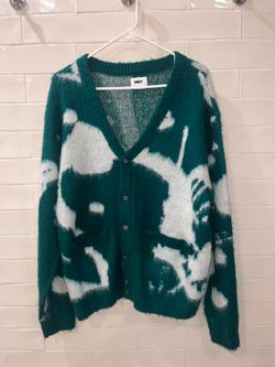 OBEY Urban Outfitters Exclusive Luka Abstract Splatter Cardigan Sz Med
