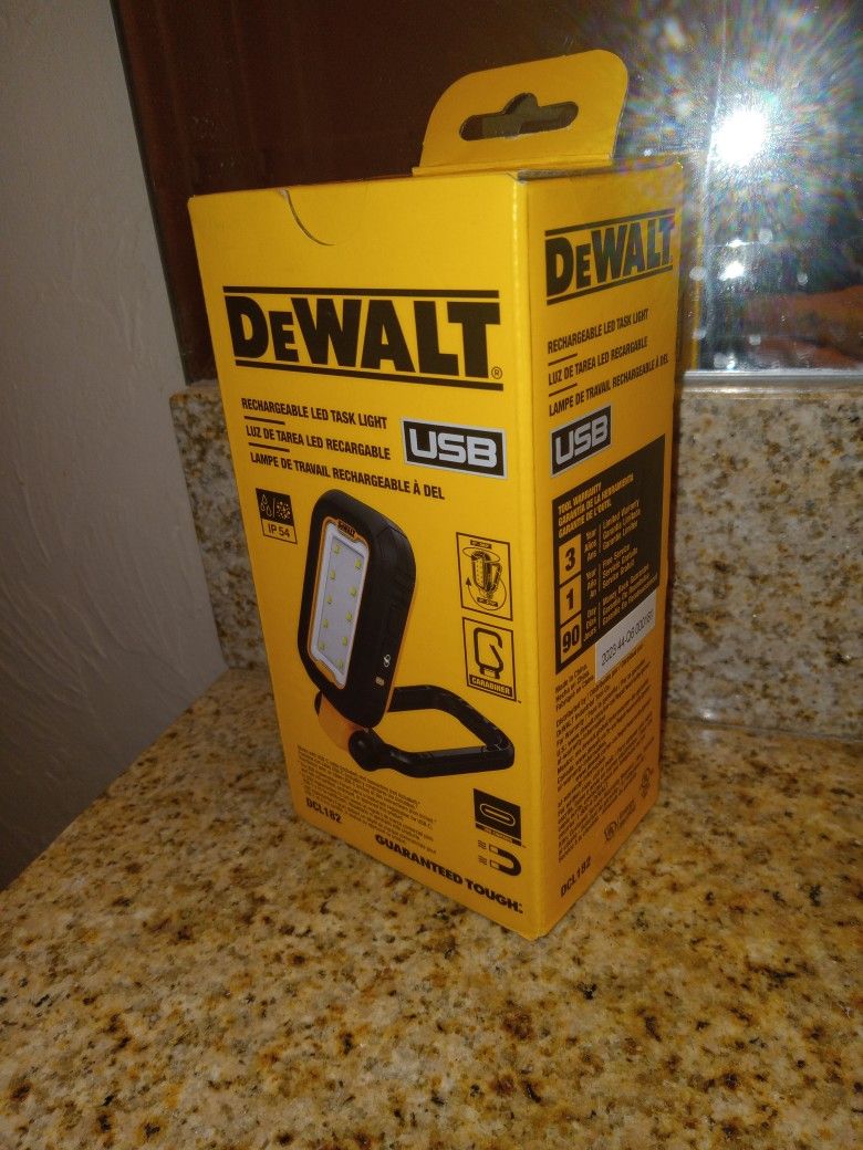 DEWALT USB RECHARGEABLE  "LED" TASK WORK LIGHT