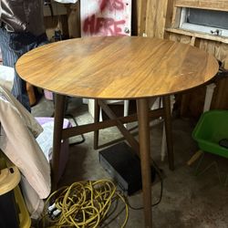 MCM SOLID WOOD 41” TALL 42” DIAMETER TABLE 