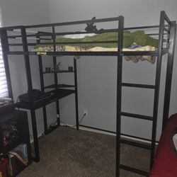 Twin Bunk Bed And Desk Combo