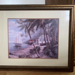 Beautiful Bronze Framed Picture 