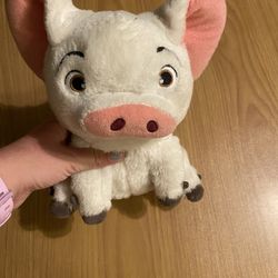 Disney Store Moana Sitting Pua The Pig 9" Plush Authentic Stuffed Animal Piggie