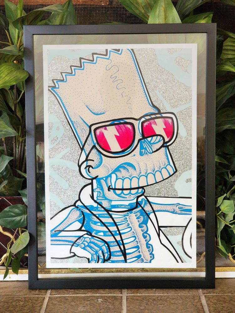 Born And Raised Gallery Dept FTP Lakers Supreme Art wall offwhite Glass frame