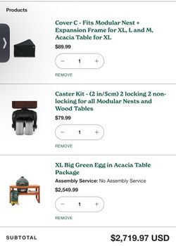 GREEN EGG GRILL XL WITH ADDONS >