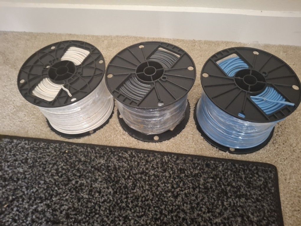Three Spools Of Electrical Wire