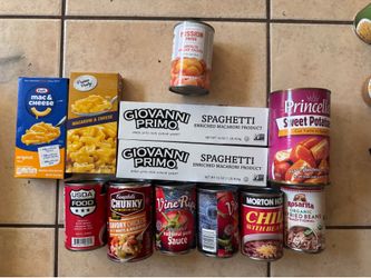 Free canned food/ beans/ spaghetti/ macaroni