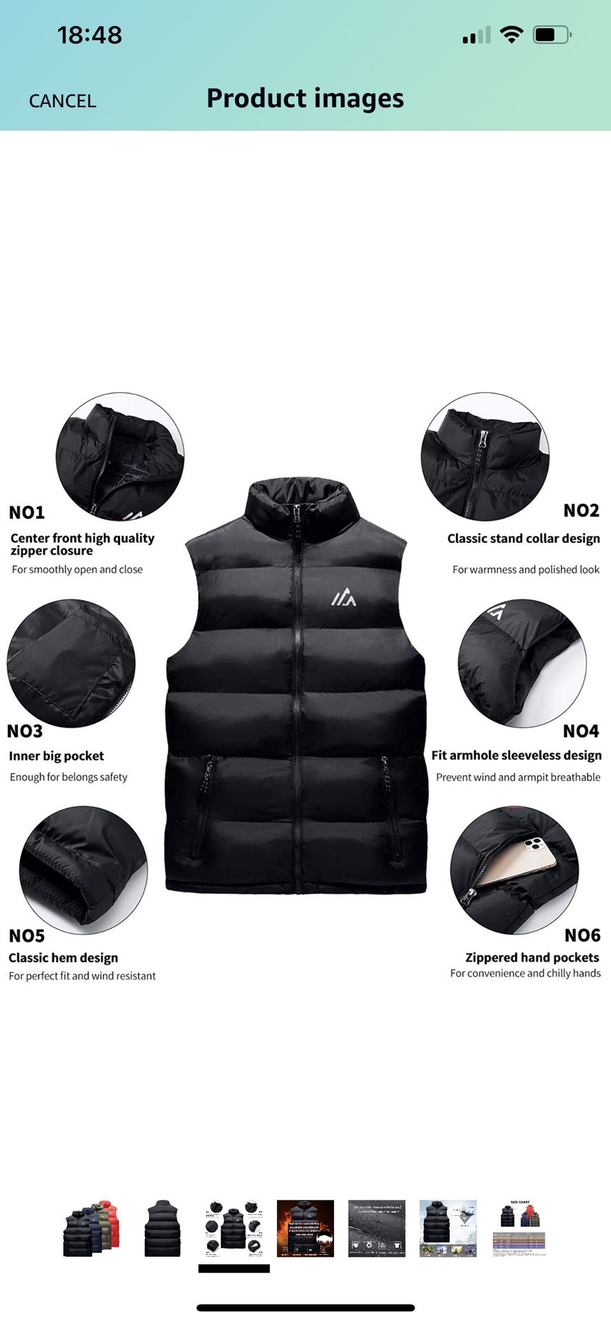 USHARESPORTS Vests For Women Puffer Vest Stand Collar Padded Vest Water Resistant Quilted Gilet Sleeveless Jackets for Women Outerwear