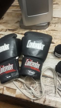 Boxing Contender By Ringside Boxing Gloves And Strip Black And White