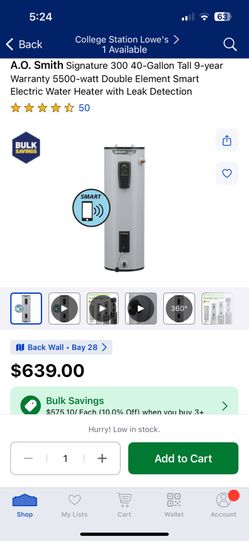 40 Gallon Electric Water Heater