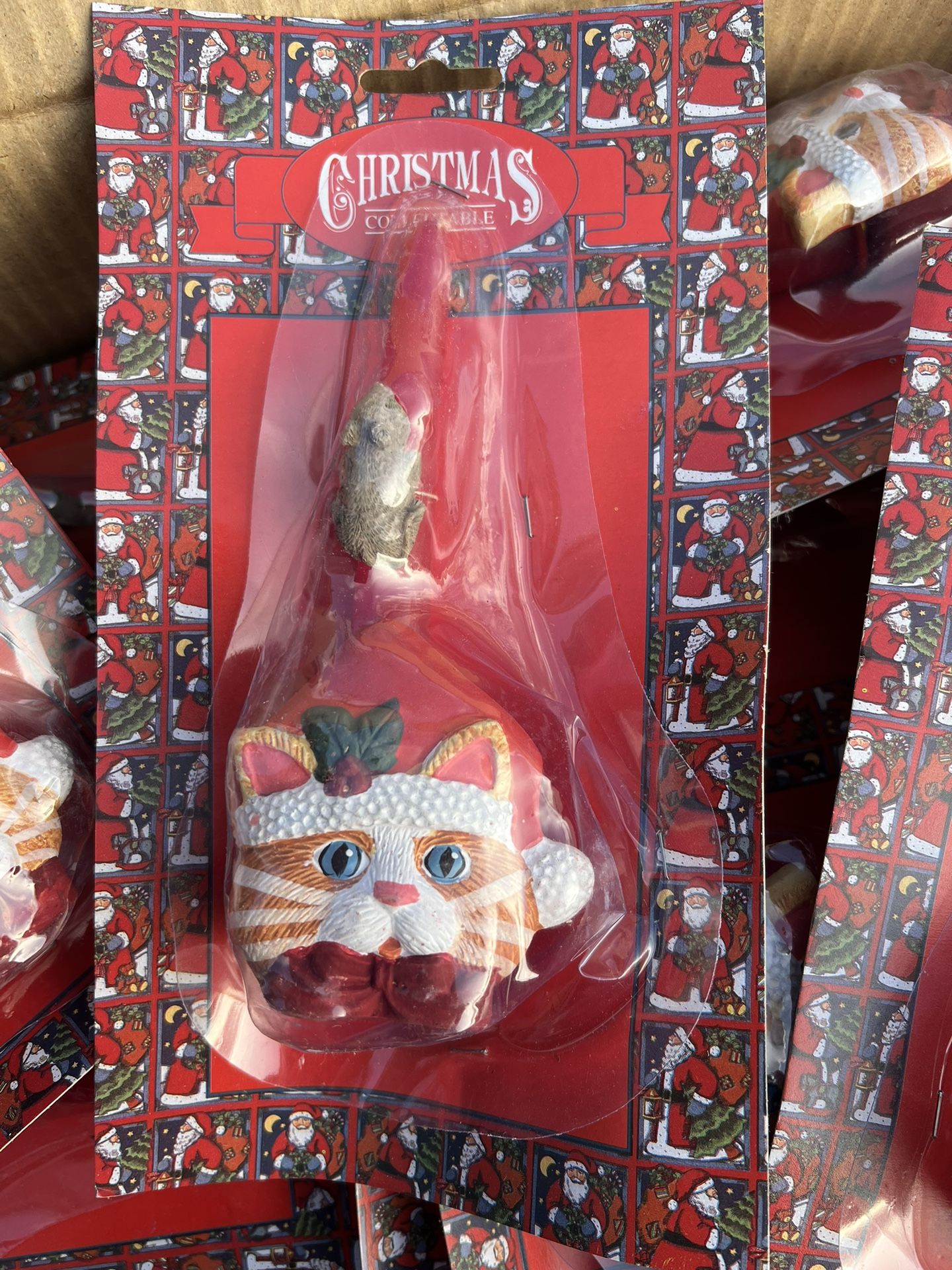Christmas Cat Candle Holder Set (1$ Per Piece I Have A Lot)