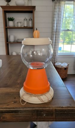 Handcrafted Gumball Machine Fall Candy Bowl