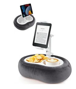Miledi Tablet Pillow Stand, Compatible with 4.7"-12.9" Kindle, iPad, Phone/Tablet, 360° Rotating Phone Holder for Bed, Detachable Bowl, Reading and Re