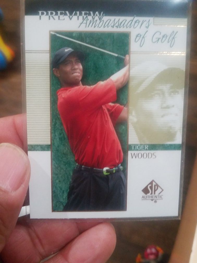 Tiger Woods 2001 Rookie SP Authentic Preview Ambassadors Of Golf