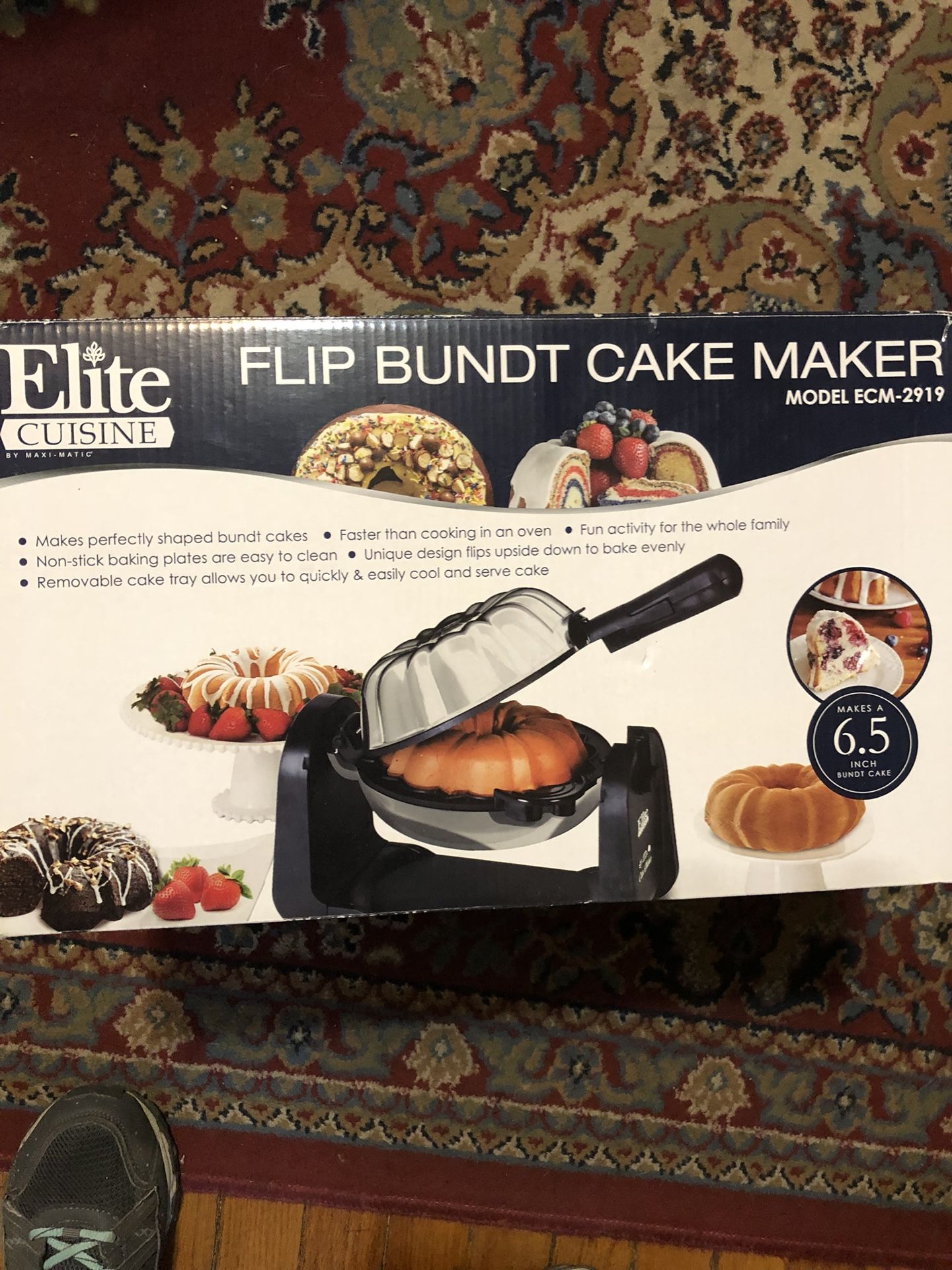 Flip bundt cake maker from Elite cuisine and HSN