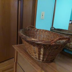 Wicker Basket--Vintage, But Never Used. 24" X 18" X 12"