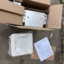 Broan-NuTone Roomside Series, White, 50 CFM, No Cut- Roomside Installation Bathroom Fan with Light,