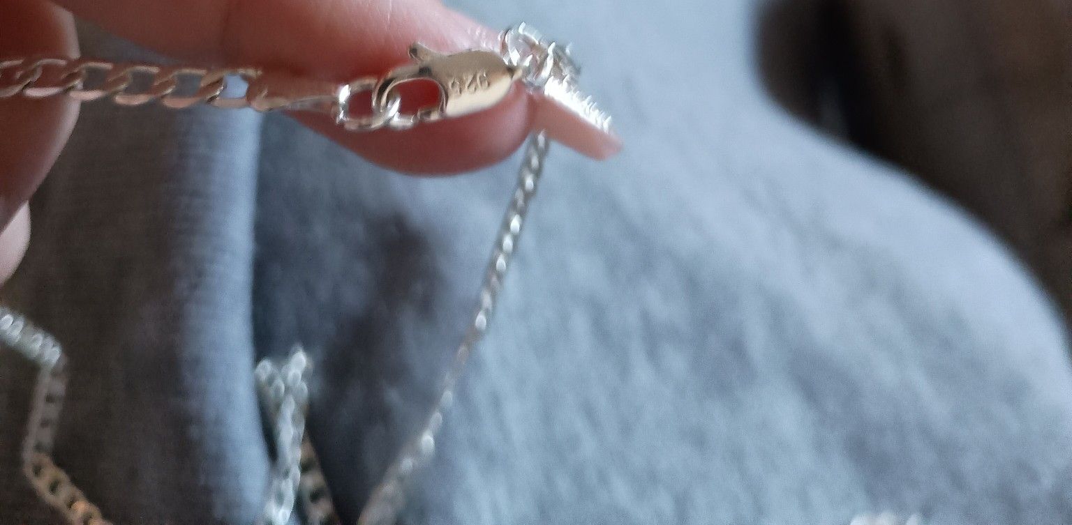 18 Inch Serling Silver Length Chain, But It's Wat To Long For Me