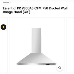 30” Range Hood, 750 CFM Ducted Wall Range Hood Brand New in Box - $300 (Clairemont)