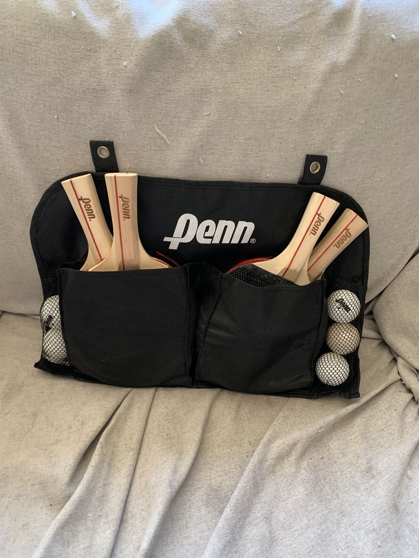Penn Table Tennis Accessory Set - 4 Ping Pong Paddles, 6 Balls and Storage Pocket