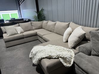 Free Delivery* Like New Beige Sectional Sofa with Chaise