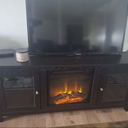 TV Stand With Fireplace 