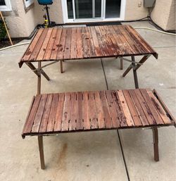 Foldable table and chairs