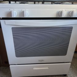 White Whirlpool Gas Stove