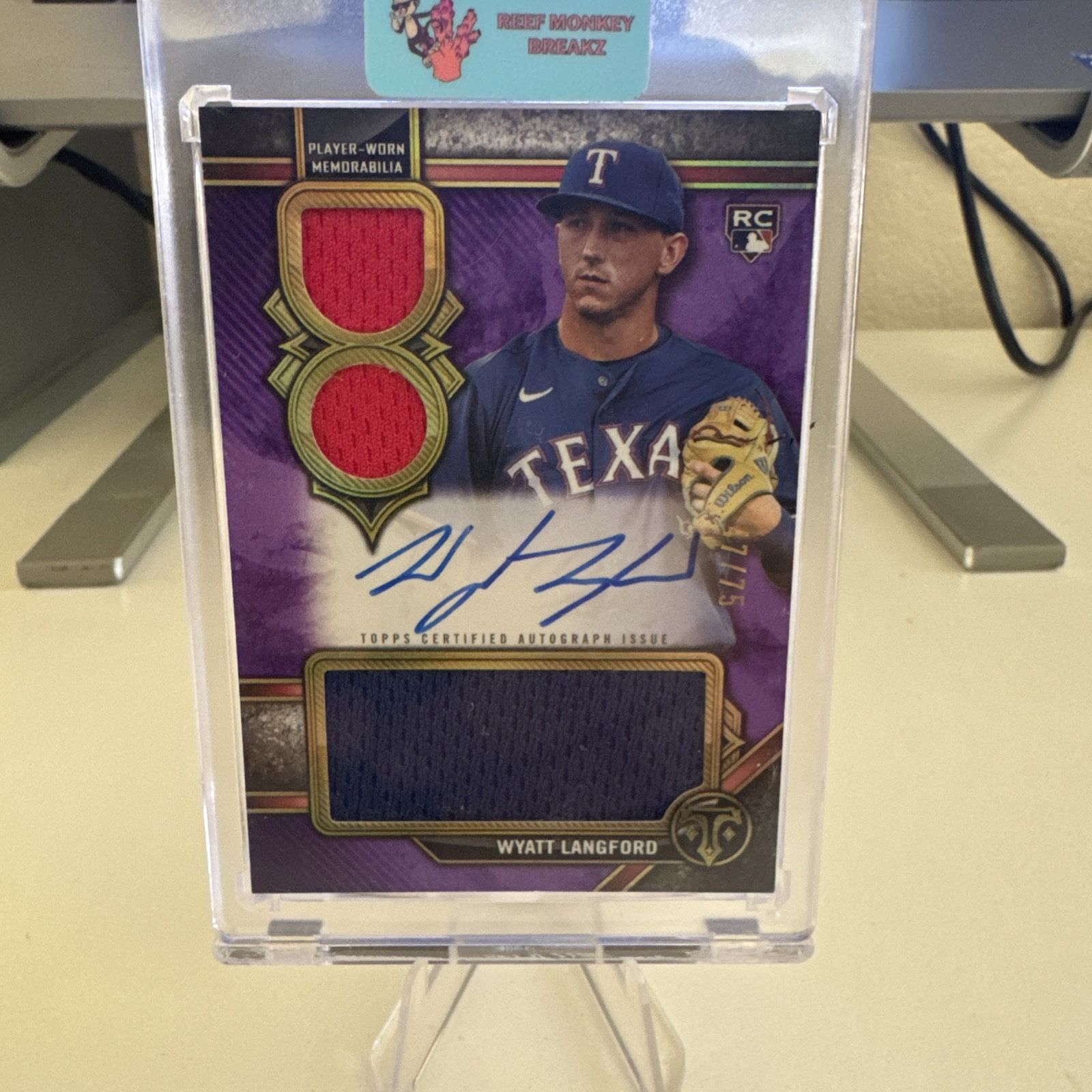 Wyatt Langford Baseball Card auto