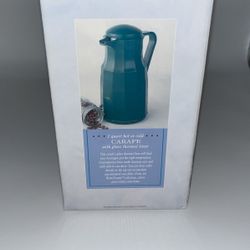 Vintage Teal Carafe Thermos