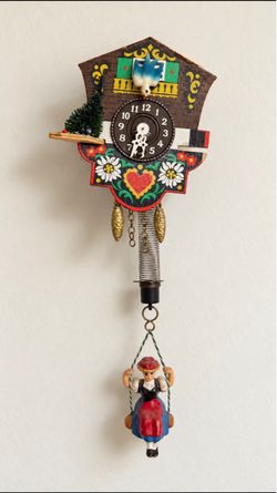 Decorative Cuckoo Clock with Swinging Figure