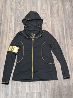 Michael Jackson ONE Cirque Du Soleil Full Zip Hoodie Jacket Gold Armband Women L