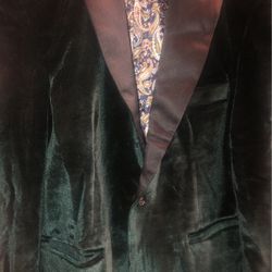 Green Velvet Suit Jacket