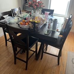 Used Dining Wood Table With 6 Chairs- Please Price As Advertised! 