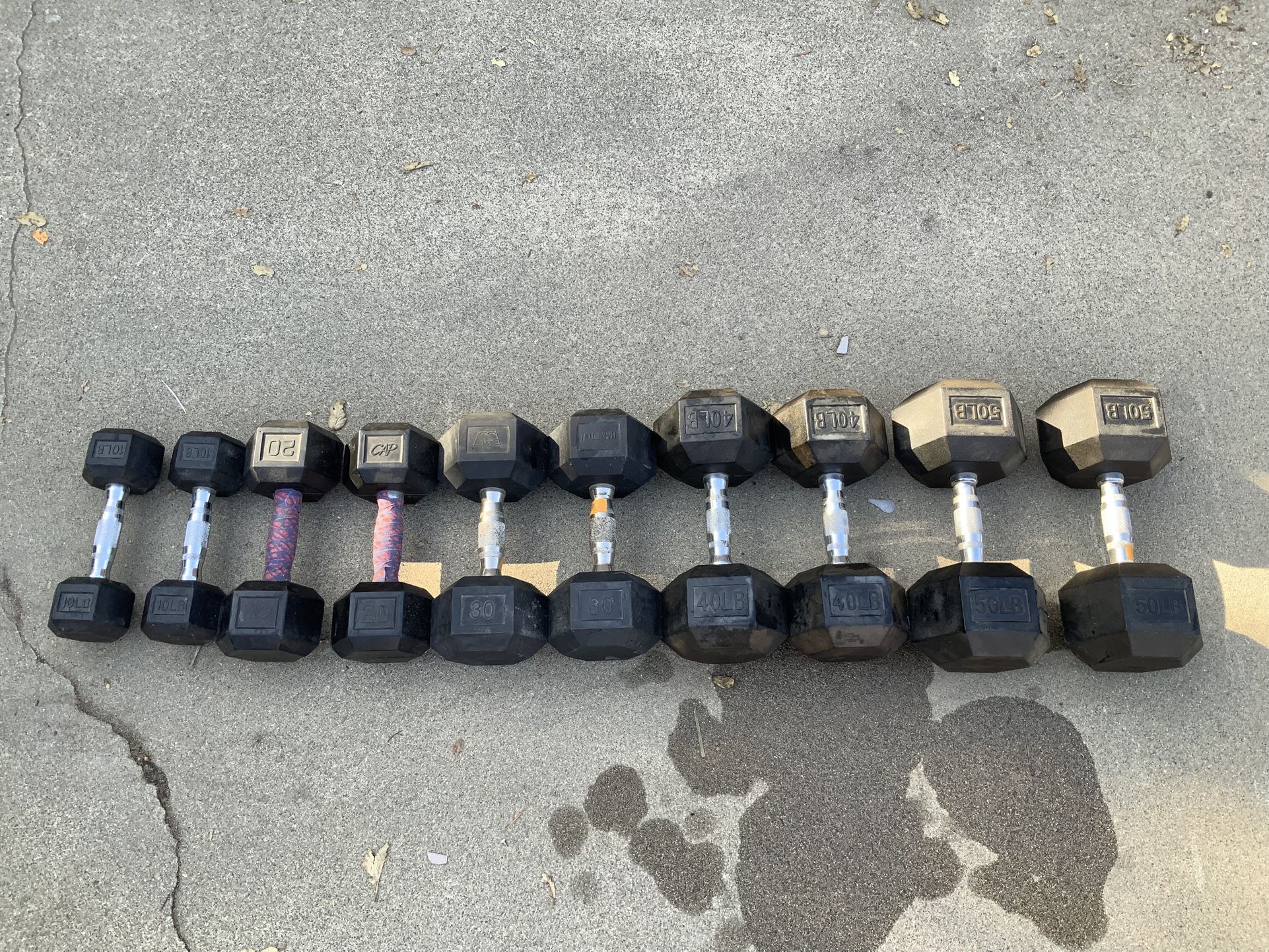 Dumbell Pairs 10 Lb, 20 Lb, 30, Lb, 40 Lb, 50 Lb