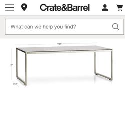 Coffee Table Crate And Barrel “Dune”  