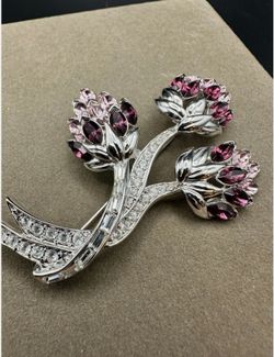 Nolan Miller Purple Thistle Cluster Pin Brooch