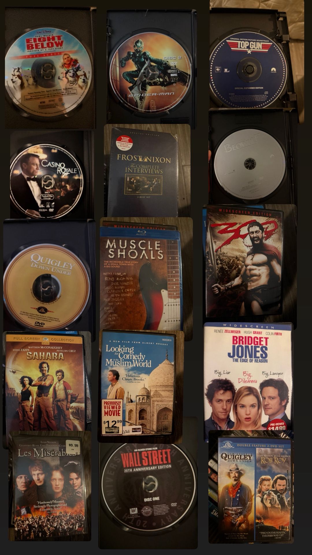 15 DVD’s For $35 Or $6 Per