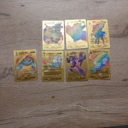 Gold Pokemon Cards Decoration (Fake)