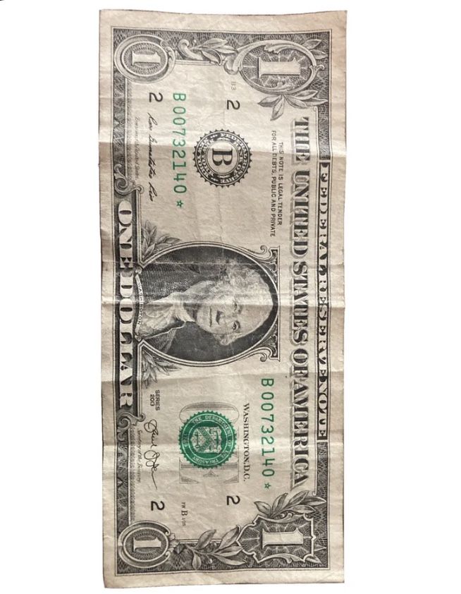 2013 B Series 1 Dollar Bill Star Note
