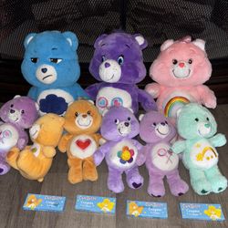 Care Bears Plushes With Crayons $55
