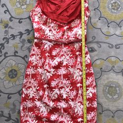 Pinup Couture Red And White Fitted Dress Size 8