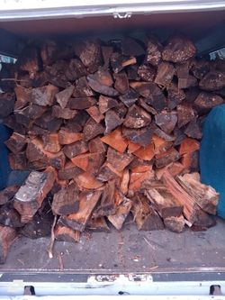 Cord of seasoned hard woods
